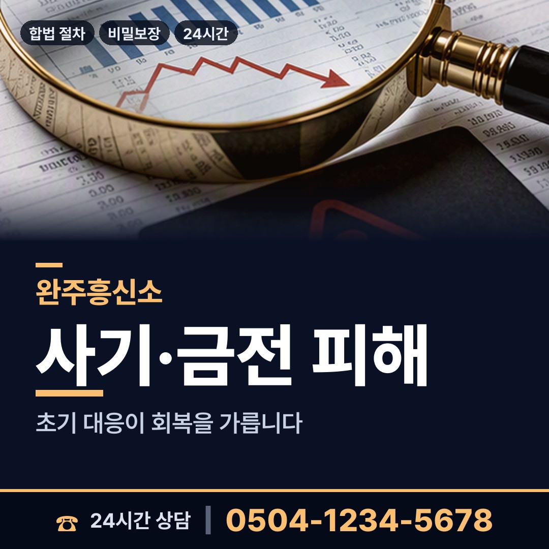 완주 고산면 중고거래사기 상담 안내